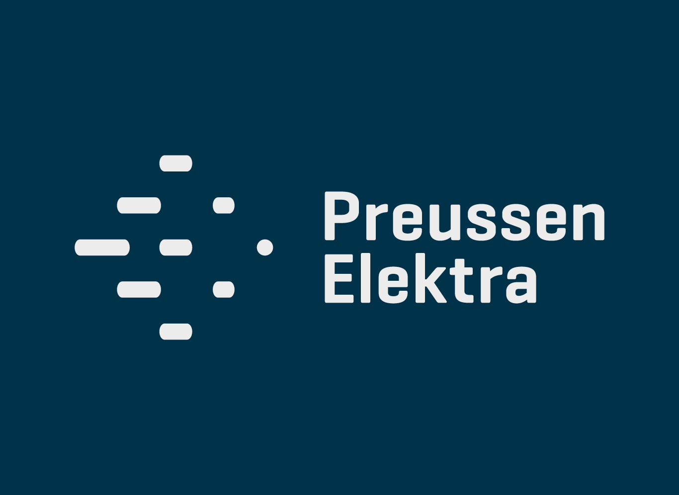 Das Logo von Preussen Elektra auf dunkelblau